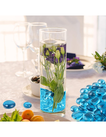 Canicas de Vidrio Planas Honeydak 300 Pcs Azul Decoración Canicas de Vidrio Planas Honeydak 300 Pcs Azul Decoración