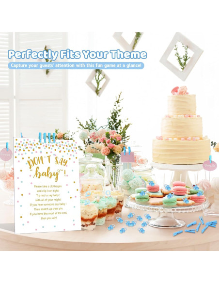 Juego de Pinzas Baby Shower ZJJZGYXINTAI 60 Mini Chupetes Juego de Pinzas Baby Shower ZJJZGYXINTAI 60 Mini Chupetes