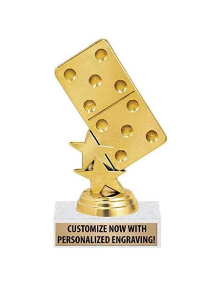 Trofeos de Dominó Crown Awards Personalizados 13,34 cm - Paquete de 10 Trofeos de Dominó Crown Awards Personalizados 13,34 cm - Paquete de 10