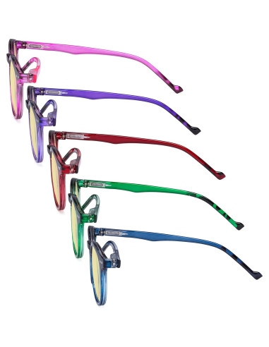 Eyekepper Gafas de Filtro de Luz Azul +1.25 para Mujeres - 5 Paquetes