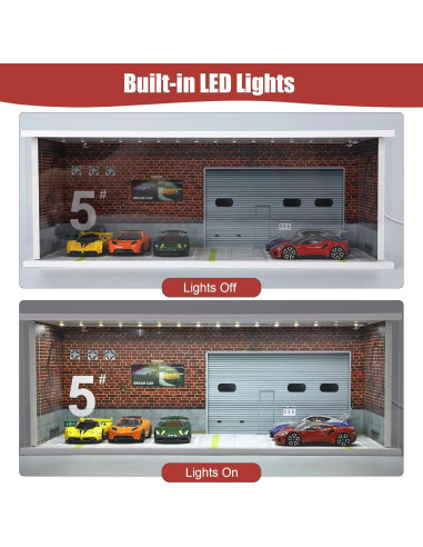 Vitrina Saichotoy para Hot Wheels 1:64 con Luz LED