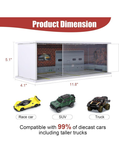 Vitrina Saichotoy para Hot Wheels 1:64 con Luz LED