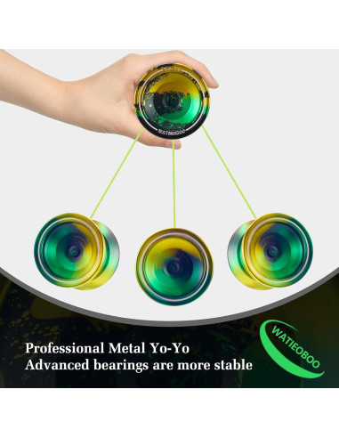Yoyo Profesional WATIEOBOO de Metal para Niños y Adultos