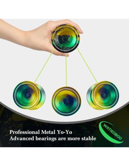 Yoyo Profesional WATIEOBOO de Metal para Niños y Adultos Yoyo Profesional WATIEOBOO de Metal para Niños y Adultos