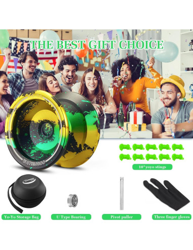 Yoyo Profesional WATIEOBOO de Metal para Niños y Adultos