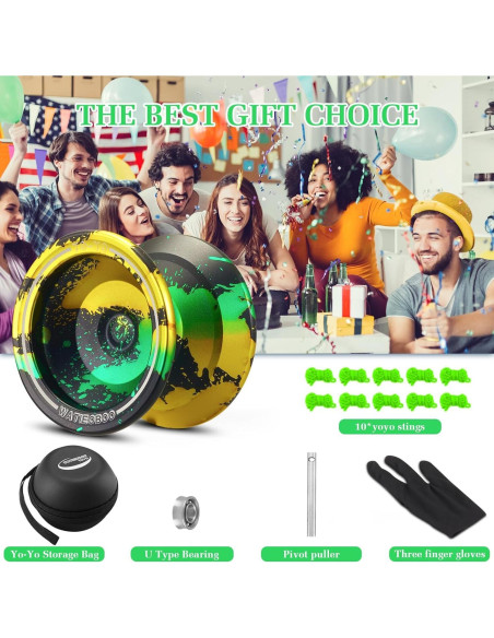 Yoyo Profesional WATIEOBOO de Metal para Niños y Adultos Yoyo Profesional WATIEOBOO de Metal para Niños y Adultos