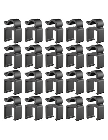 Paquete de 20 Clips de Cable para Micrófono Organizador Negro