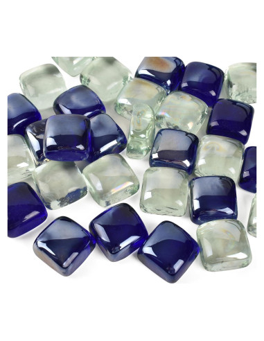 Canicas de Vidrio LUEYAO 1.18cm Azul y Claro para Decoración