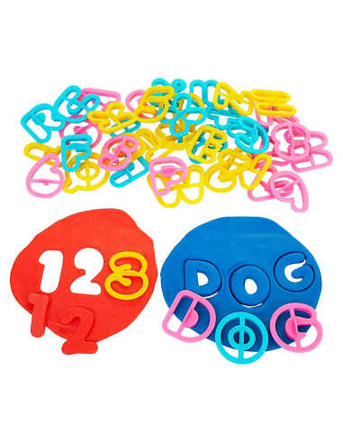 Juego de Cortadores de Letras y Números Colorations - 41 Pzs