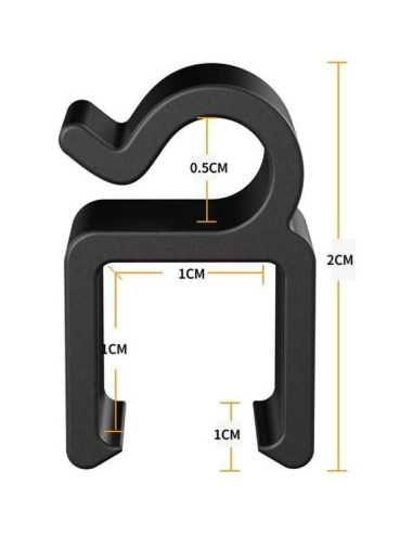 Paquete de 20 Clips de Cable para Micrófono Organizador Negro