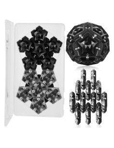 Esfera Magnética Antiestrés LAFFTRAK - Set de 12 Piezas - Negro