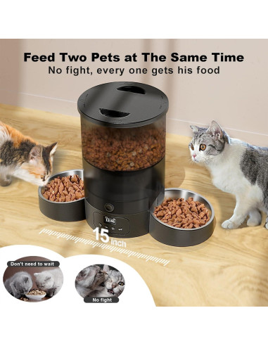 Comedero Automático SURDY 3L para 2 Gatos y Perros