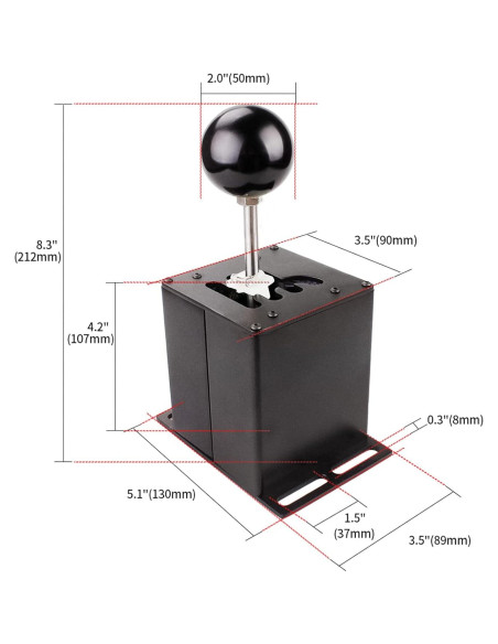 Simulador de Cambios RASTP USB 6+R para Volantes Logitech y Thrustmaster Simulador de Cambios RASTP USB 6+R para Volantes Logitech y Thrustmaster