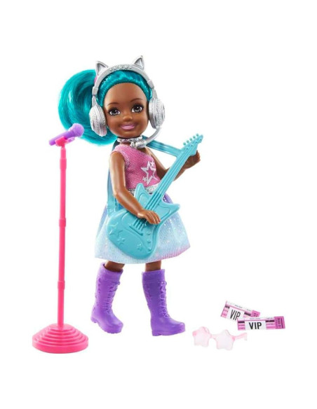 Muñeca Chelsea Rockstar Mattel 15.24 cm con Accesorios Muñeca Chelsea Rockstar Mattel 15.24 cm con Accesorios