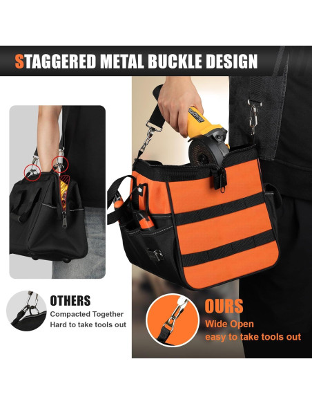 Bolsa de Herramientas UUP 46 cm 16 Bolsillos Naranja Bolsa de Herramientas UUP 46 cm 16 Bolsillos Naranja
