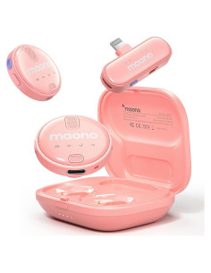 Micrófono Lavalier Inalámbrico MAONO WM620 Rosa 48kHz