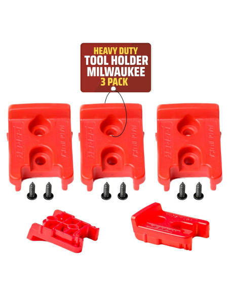 Soporte de Herramientas Milwaukee M18 - Paquete de 3 - Fácil Instalación Soporte de Herramientas Milwaukee M18 - Paquete de 3 - Fácil Instalación
