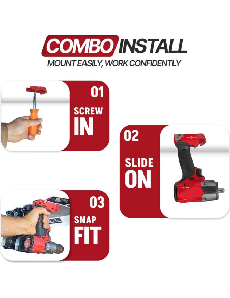 Soporte de Herramientas Milwaukee M18 - Paquete de 3 - Fácil Instalación Soporte de Herramientas Milwaukee M18 - Paquete de 3 - Fácil Instalación