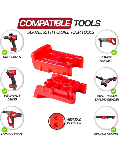 Soporte de Herramientas Milwaukee M18 - Paquete de 3 - Fácil Instalación Soporte de Herramientas Milwaukee M18 - Paquete de 3 - Fácil Instalación