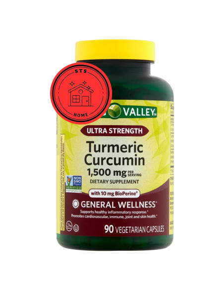 Suplemento de Cúrcuma Spring Valley 1500 mg 90 Cápsulas Vegetarianas Suplemento de Cúrcuma Spring Valley 1500 mg 90 Cápsulas Vegetarianas