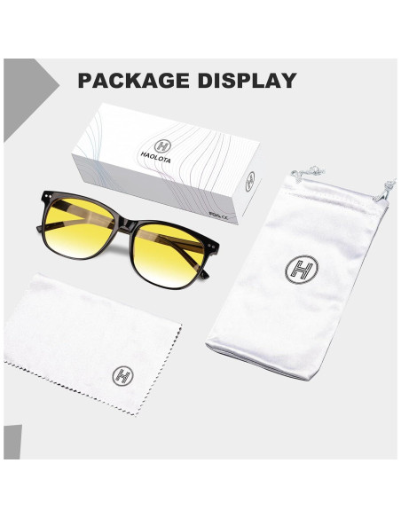 Gafas de Conducción Nocturna HAOLOTA Polarizadas HD Tinte Amarillo Gafas de Conducción Nocturna HAOLOTA Polarizadas HD Tinte Amarillo