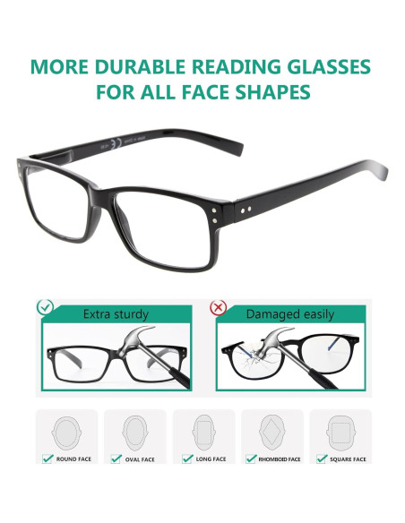 Gafas de Lectura Eyekepper 5 Paquete Hombres 1.25x Gafas de Lectura Eyekepper 5 Paquete Hombres 1.25x