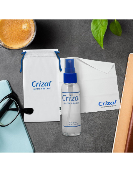 Kit Limpiador de Lentes Crizal 2 Botellas 60ml con Paño Kit Limpiador de Lentes Crizal 2 Botellas 60ml con Paño