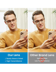 Gafas GUDVUE Luz Azul Ovaladas Negras Anti Reflejo UV400 2