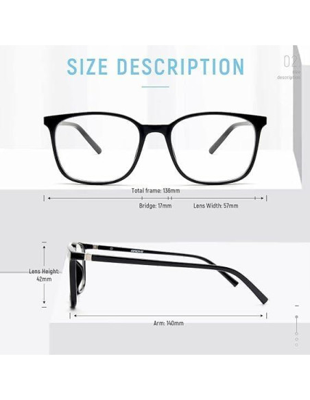 Gafas de luz azul Gaoye 2 Paquetes Anti UV para Adultos Gafas de luz azul Gaoye 2 Paquetes Anti UV para Adultos