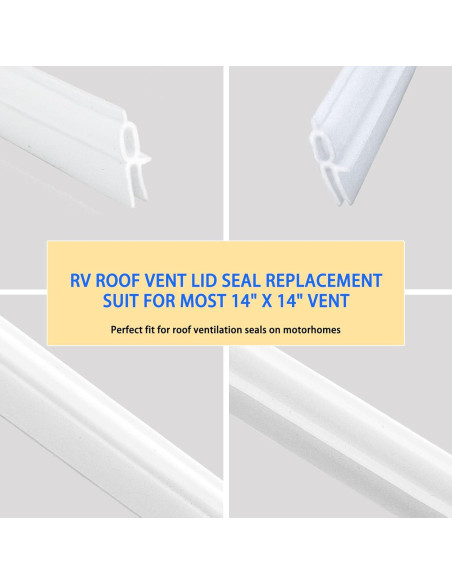 Sello de Ventilación de Techo RV WTNYOU 1.3m Blanco TPE Sello de Ventilación de Techo RV WTNYOU 1.3m Blanco TPE
