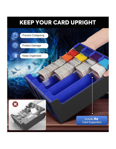 Caja de Almacenamiento MoKo para 3000 Cartas con Ventanas
