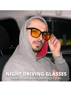 Gafas de Visión Nocturna LVIOE Amarillas Antirreflejo 2 Pack 2