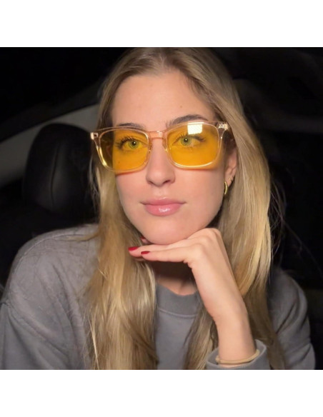 Gafas de Visión Nocturna LVIOE Amarillas Antirreflejo 2 Pack