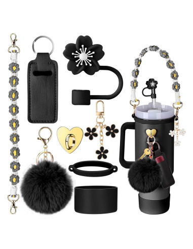 Accesorios para Taza Stanley Mity Rain - 8 Piezas, Negro