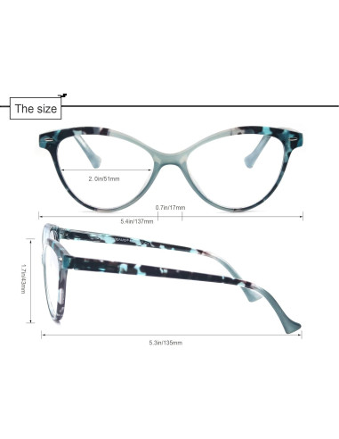 Gafas de Lectura MODFANS Ojo de Gato 4 Paquete 1.25x