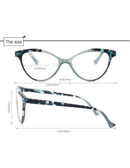 Gafas de Lectura MODFANS Ojo de Gato 4 Paquete 1.25x Gafas de Lectura MODFANS Ojo de Gato 4 Paquete 1.25x