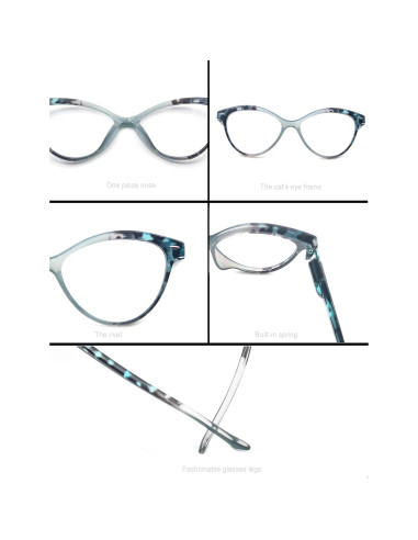 Gafas de Lectura MODFANS Ojo de Gato 4 Paquete 1.25x