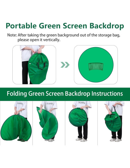 Pantalla Verde Plegable 142 cm para Videoconferencias y Juegos Pantalla Verde Plegable 142 cm para Videoconferencias y Juegos