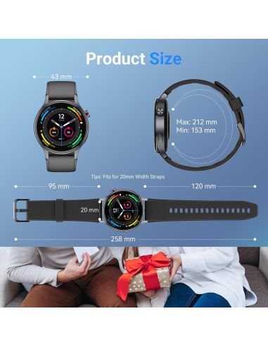 Reloj Inteligente Fitpolo AR-01 AMOLED 1.3" Monitoreo Salud