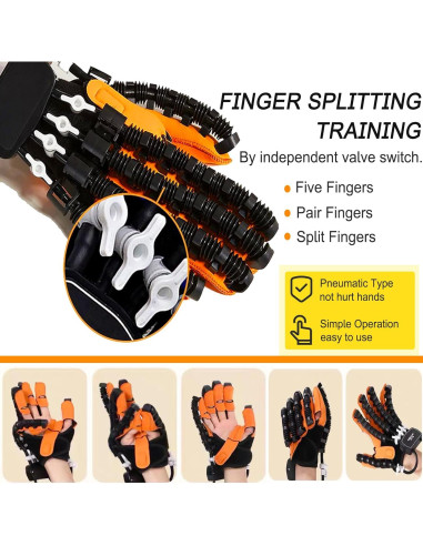 Guantes de Rehabilitación XUETAO para Mano Derecha Grande