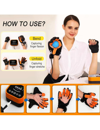 Guantes de Rehabilitación XUETAO para Mano Derecha Grande
