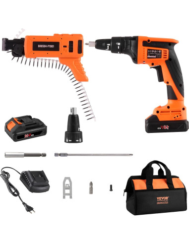 Pistola de Tornillos VEVOR para Paneles de Yeso 20V 4200RPM
