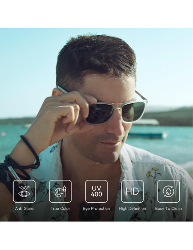 Gafas de sol ZENOTTIC cuadradas UV400 para hombres