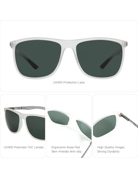 Gafas de sol ZENOTTIC cuadradas UV400 para hombres Gafas de sol ZENOTTIC cuadradas UV400 para hombres