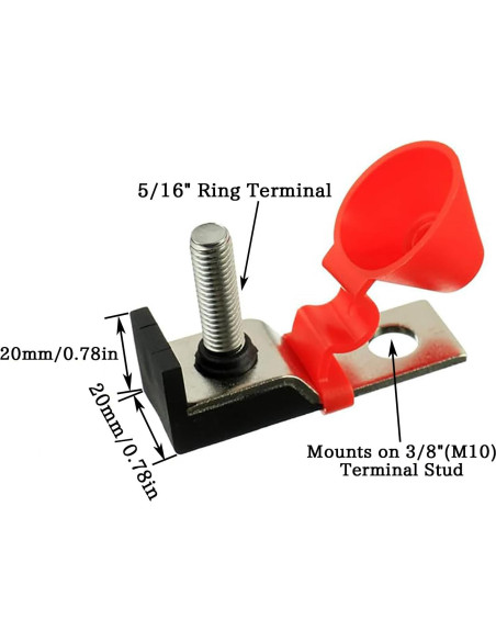 Bloque de Fusibles Terminal BOJACK 60A IP66 para Batería Bloque de Fusibles Terminal BOJACK 60A IP66 para Batería