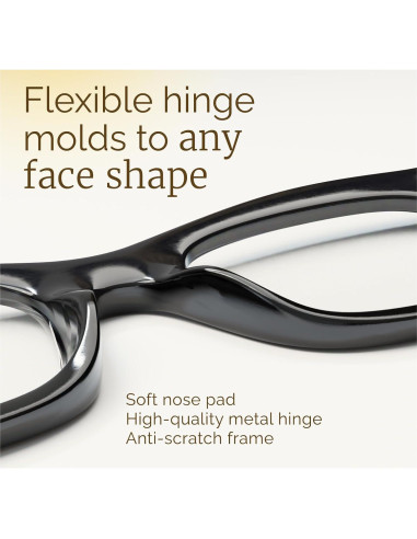 Gafas de Lectura CCVOO Oprah 6 Paquete Anti Luz Azul 1.5x