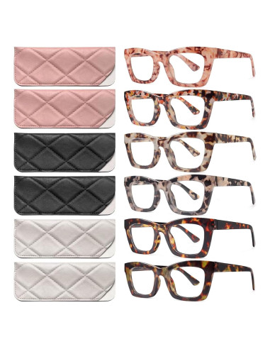Gafas de Lectura CCVOO Oprah 6 Paquete Anti Luz Azul
