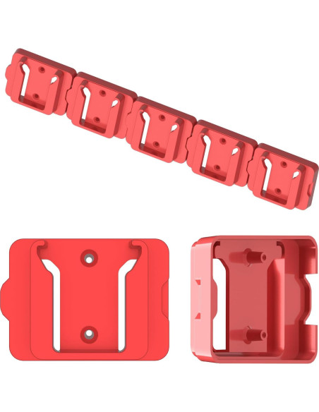 Soporte de Batería Milwaukee 18V - 5 Paquetes de Almacenamiento Soporte de Batería Milwaukee 18V - 5 Paquetes de Almacenamiento