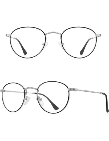 Gafas de lectura metálicas clásicas anti luz azul 0.0x