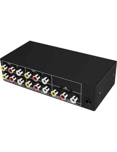 Divisor de Audio Video Suckoo 3RCA 1 Entrada 4 Salidas